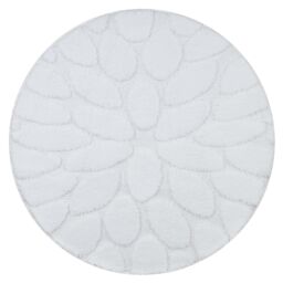 RugsX Dywaniki Łazienkowe Rug in White - Size: 100 cm diameter - thumbnail 1