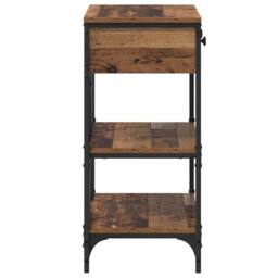 Berkfield Home Elegant Console Table Old Wood 75x34.5x75 cm Engineered Wood in Brown - thumbnail 7