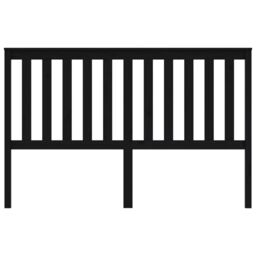 Berkfield Home Bed Headboard Black 166x6x101 cm Solid Wood Pine - Size: 166 x 6 x 101 cm - thumbnail 3