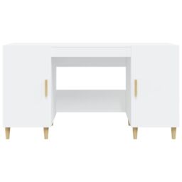 Berkfield Home Desk White 140x50x75 cm Engineered Wood - Size: 140 x 50 x 75 cm - thumbnail 6