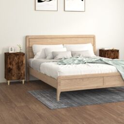 Berkfield Home Bedside Cabinets 2 pcs Smoked Oak 40x35x70 cm Engineered Wood in Brown - Size: 40 x 35 x 70 cm - thumbnail 1