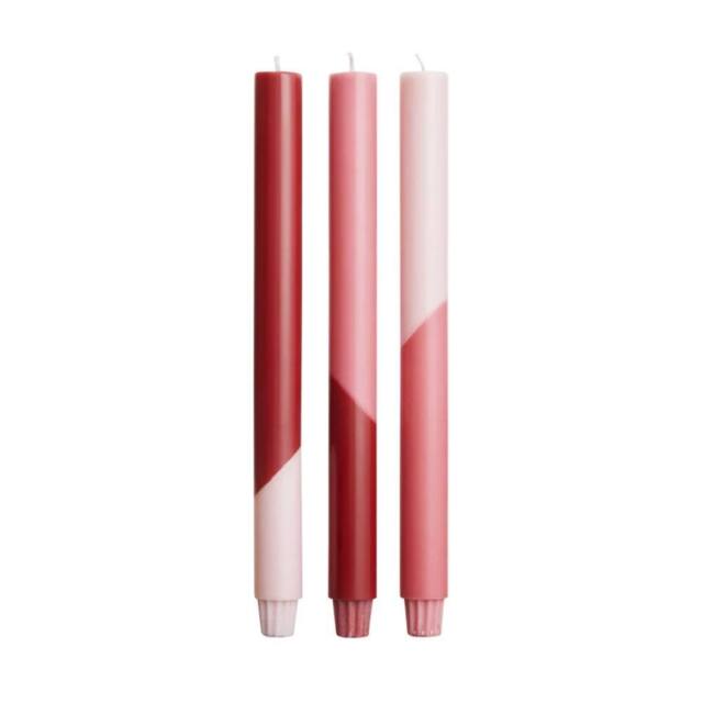 Originalhome Eden Diagonal Candles (Pack of 3) in Red - image 1