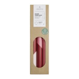 Originalhome Eden Diagonal Candles (Pack of 3) in Red - thumbnail 2