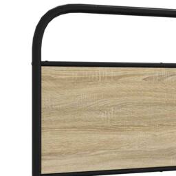 Berkfield Home Bed Frame without Mattress 90x200 cm Sonoma Oak Engineered Wood in Light Oak - thumbnail 8