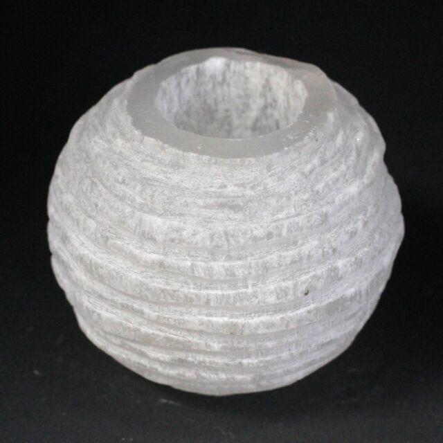 KDMD Selenite Snowball Candle Holder - 8 cm in White - image 1