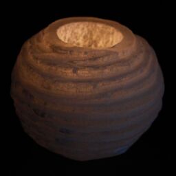 KDMD Selenite Snowball Candle Holder - 8 cm in White - thumbnail 3