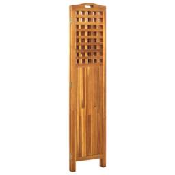 Berkfield Home Durable 3-Panel Room Divider 121x2x170 cm Solid Acacia Wood in Brown - Size: 121 x 2 x 170 cm - thumbnail 4