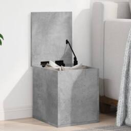 Berkfield Home Storage Box Concrete Grey 30x35x35 cm Engineered Wood - Size: 30 x 35 x 35 cm - thumbnail 2