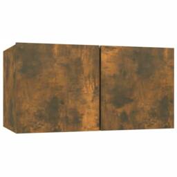 Berkfield Home 7 Piece TV Cabinet Set Smoked Oak Engineered Wood in Brown - thumbnail 5