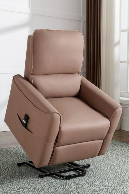 More4Homes Clifton Electric Fabric Single Motor Rise Recliner Lift Mobility Chair in Beige - image 1