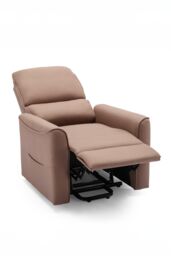 More4Homes Clifton Electric Fabric Single Motor Rise Recliner Lift Mobility Chair in Beige - thumbnail 3