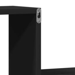 Berkfield Home Wall Shelf 2 pcs Black 100x15x20 cm Engineered Wood - Size: 100 x 15 x 20 cm - thumbnail 7