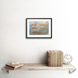 "Artery8 Wall Art Print Get Lost Find Yourself Travel Scrabble Framed in Black - Size: W7"" x H9""" - thumbnail 2