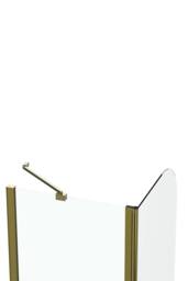 Living and Home 2-Section 180°Pivot Over Bath Shower Screen in Gold - thumbnail 4