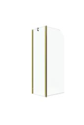 Living and Home 2-Section 180°Pivot Over Bath Shower Screen in Gold - thumbnail 3