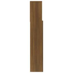 Berkfield Home Headboard Cabinet Brown Oak 120x19x103.5 cm - thumbnail 6