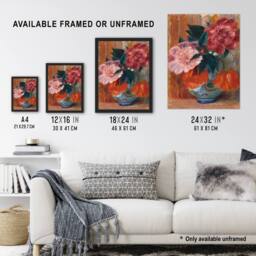 "Artery8 Tulips & Peonies in Pitcher Glackens Wall Art Poster Print - Size: W18"" x H24""" - thumbnail 3