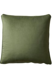 Appletree 'Harlan' Velvet Filled Cushion in Olive - Size: 55 cm x 55 cm - thumbnail 2