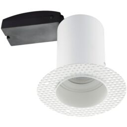 Loops 4 PACK Plaster-In Fire Rated Downlight - 50W GU10 Reflector LED - Trimless - thumbnail 4