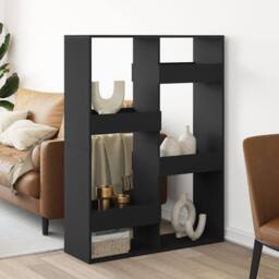 Berkfield Home Room Divider Black 100x33x135 cm Engineered Wood - Size: 100 x 33 x 135 cm - thumbnail 2