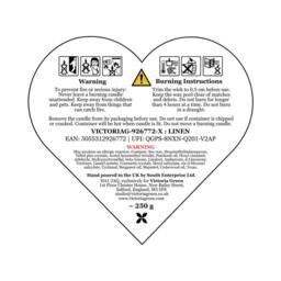 Victoria Green Heart-Shaped Soy Candle - Linen in Beige - thumbnail 8