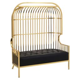 Orsina Eliza Two Seat Dome Cage Sofa in Gold - thumbnail 2