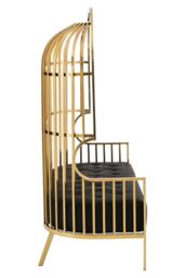 Orsina Eliza Two Seat Dome Cage Sofa in Gold - thumbnail 6
