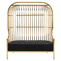 Orsina Eliza Two Seat Dome Cage Sofa in Gold - thumbnail 7