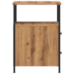 Berkfield Home Bedside Cabinet Artisan Oak 34x35.5x50 cm Engineered Wood in Brown - thumbnail 5
