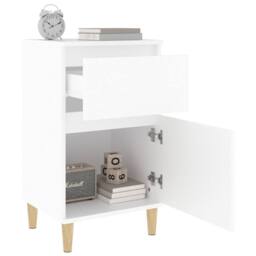 Berkfield Home Elegant Bedside Cabinets 2 pcs White 40x35x70 cm - Size: 40 x 35 x 70 cm - thumbnail 5