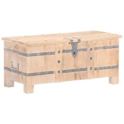 Berkfield Home Chest 90x40x40 cm Solid Acacia Wood in Brown - Size: 90 x 40 x 40 cm - thumbnail 1