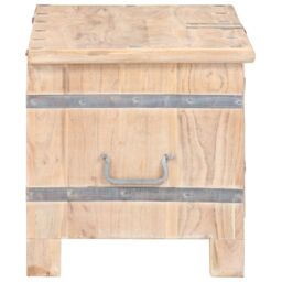 Berkfield Home Chest 90x40x40 cm Solid Acacia Wood in Brown - Size: 90 x 40 x 40 cm - thumbnail 4