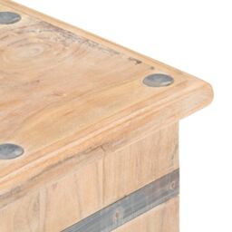 Berkfield Home Chest 90x40x40 cm Solid Acacia Wood in Brown - Size: 90 x 40 x 40 cm - thumbnail 5