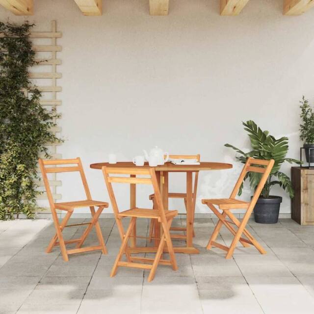 Berkfield Home Elegant Folding Butterfly Garden Table 120x70x75 cm Solid Teak Wood in Brown - Size: 120 x 70 x 75 cm - image 1