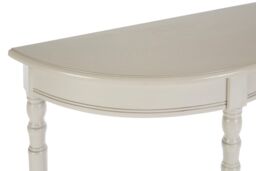 Orsina Rounded Console Table for Hallway, Pine Wood Wood Table for Home & Office Decor in Grey - thumbnail 5