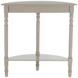 Orsina Rounded Console Table for Hallway, Pine Wood Wood Table for Home & Office Decor in Grey - thumbnail 4
