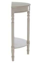 Orsina Rounded Console Table for Hallway, Pine Wood Wood Table for Home & Office Decor in Grey - thumbnail 3