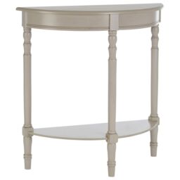 Orsina Rounded Console Table for Hallway, Pine Wood Wood Table for Home & Office Decor in Grey - thumbnail 2