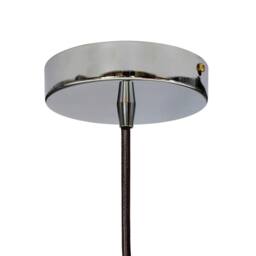 SE Home Slate Grey Worcester Pendant Light - Nickel - Black Round - thumbnail 2