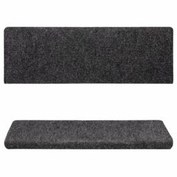 Berkfield Home Stair Mats 15 pcs Needle Punch 65x21x4 cm Grey - Size: Medium - thumbnail 4