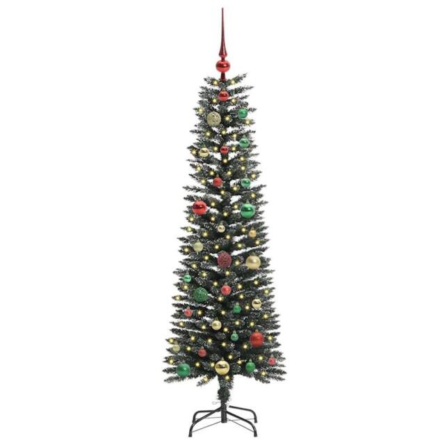 Berkfield Home Elegant Artificial Christmas Tree with 150 LEDs Green 43 x 43 x 150 cm - image 1