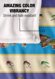 JQ Licensing Trout Fishing Lures Pattern Silky Touch Super Soft Throw Blanket 152 X 127 cm in White - thumbnail 4