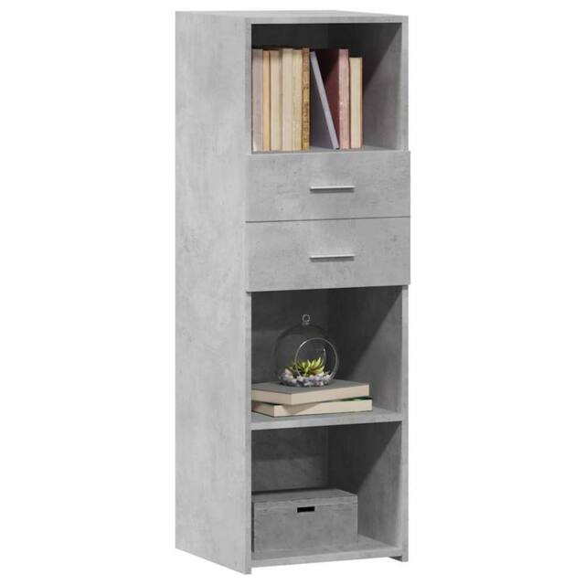 Berkfield Home Highboard Concrete Grey 40x42.5x124 cm Engineered Wood - image 1