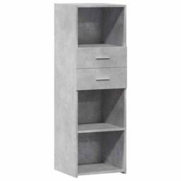 Berkfield Home Highboard Concrete Grey 40x42.5x124 cm Engineered Wood - thumbnail 3