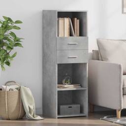 Berkfield Home Highboard Concrete Grey 40x42.5x124 cm Engineered Wood - thumbnail 2