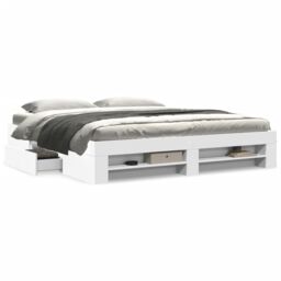 Berkfield Home Bed Frame without Mattress White 180x200 cm Super King Engineered Wood - thumbnail 4