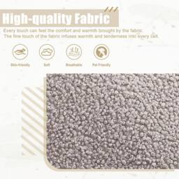 Direct Wicker Modern Teddy Fabric 2-seater Sofa with 3-speed Adjustable Backrest in Grey - Size: 2 Seater - thumbnail 3