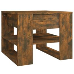 Berkfield Home Coffee Table Smoked Oak 55.5x55x45 cm Engineered Wood in Brown - thumbnail 2