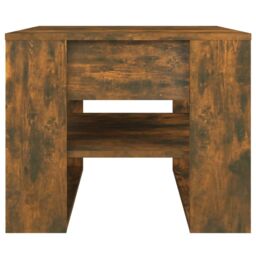 Berkfield Home Coffee Table Smoked Oak 55.5x55x45 cm Engineered Wood in Brown - thumbnail 3