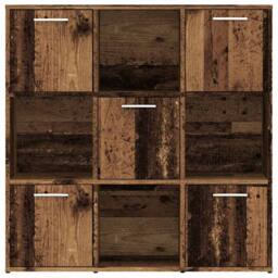 Berkfield Home Bookshelf Old Wood 90x28x90 cm Engineered Wood in Brown - Size: 90 x 28 x 90 cm - thumbnail 5